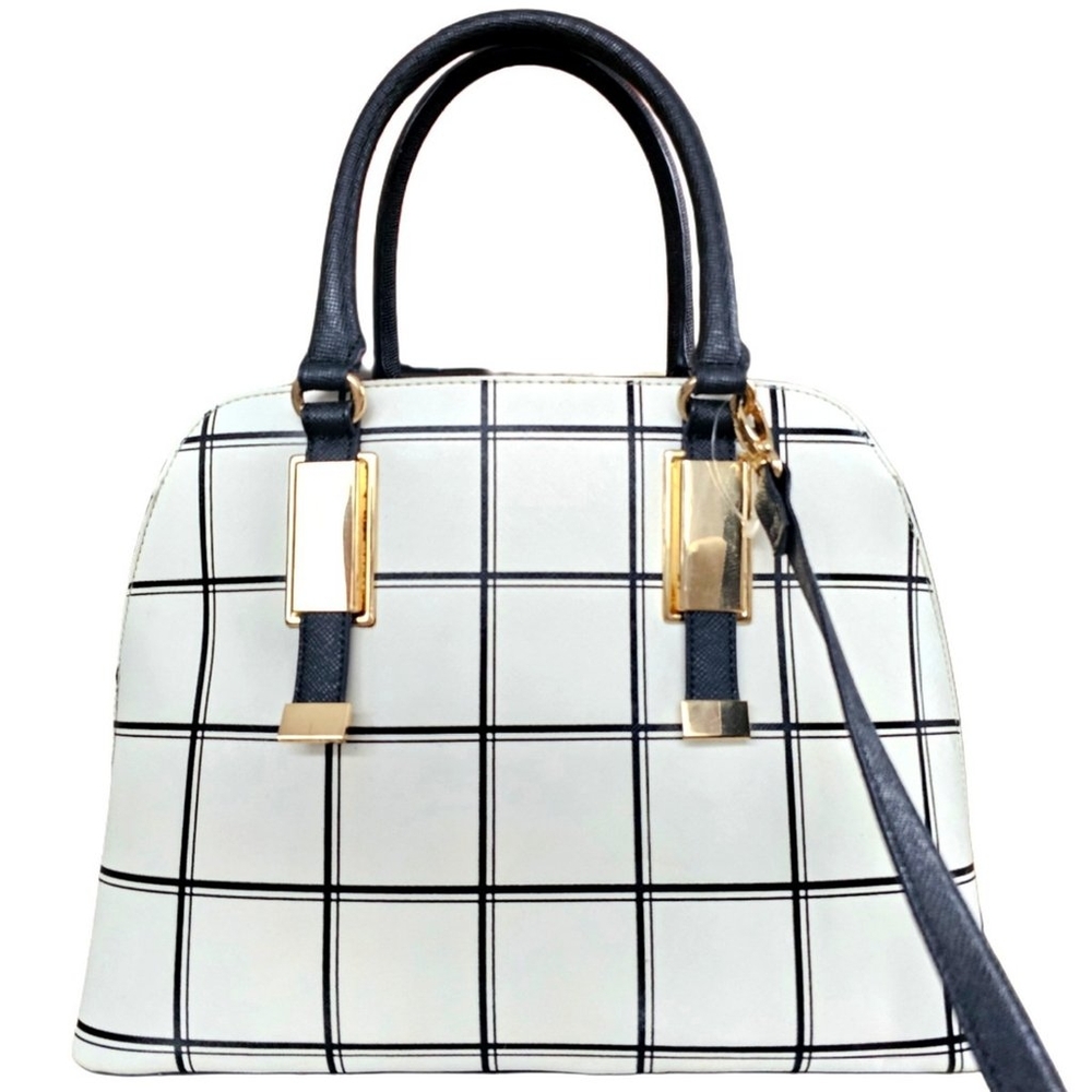 Black & White Large Aldo Two Way Bowler Bag
